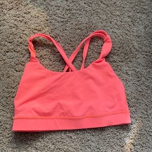 Neon lululemon sports bra